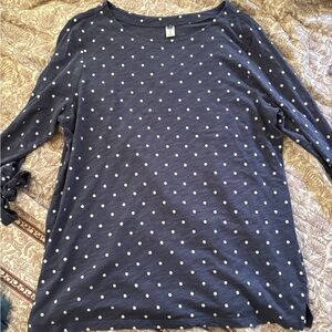 Polka Dot Bow Sleeve Top